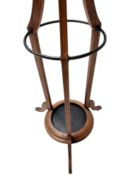 Arts & Crafts Coat Stand or Porte Manteau with Rotating Top, 1900s